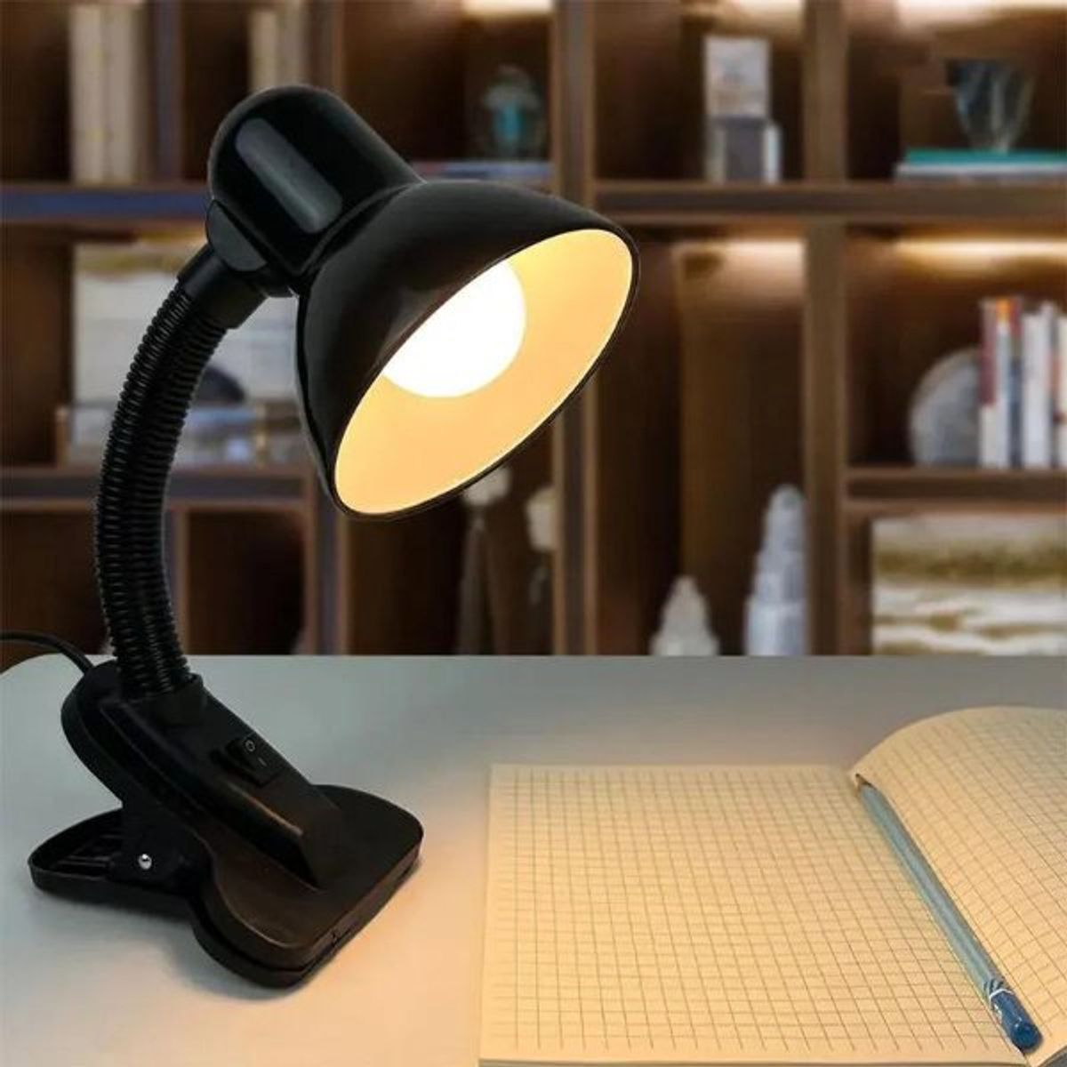 GENERICO - Lampara Escritorio Clip Luz Led Lectura Cuello Flexible 360°