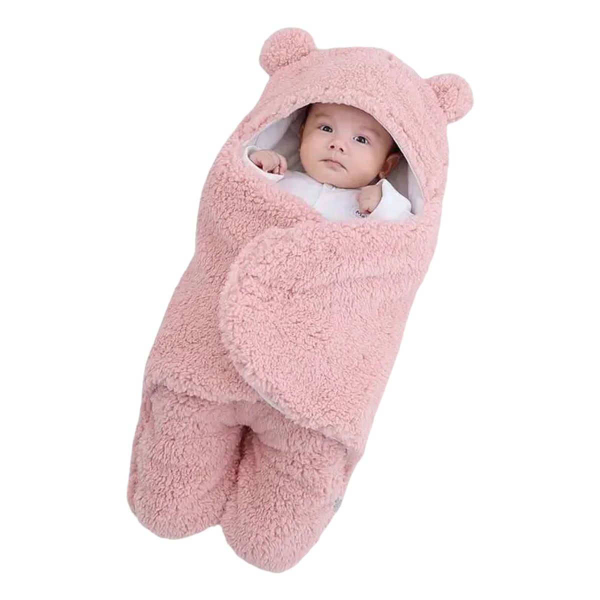 GENERICO - Manta Para Bebé Suave Y Acolchada Con Peluche Diseño Oso Para Dormir