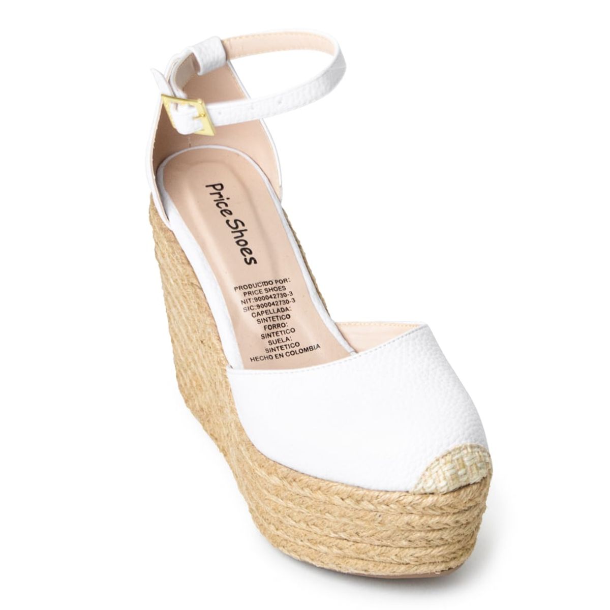PRICE SHOES - Price shoes Plataforma en yute Mujer 962CR111BLANCO
