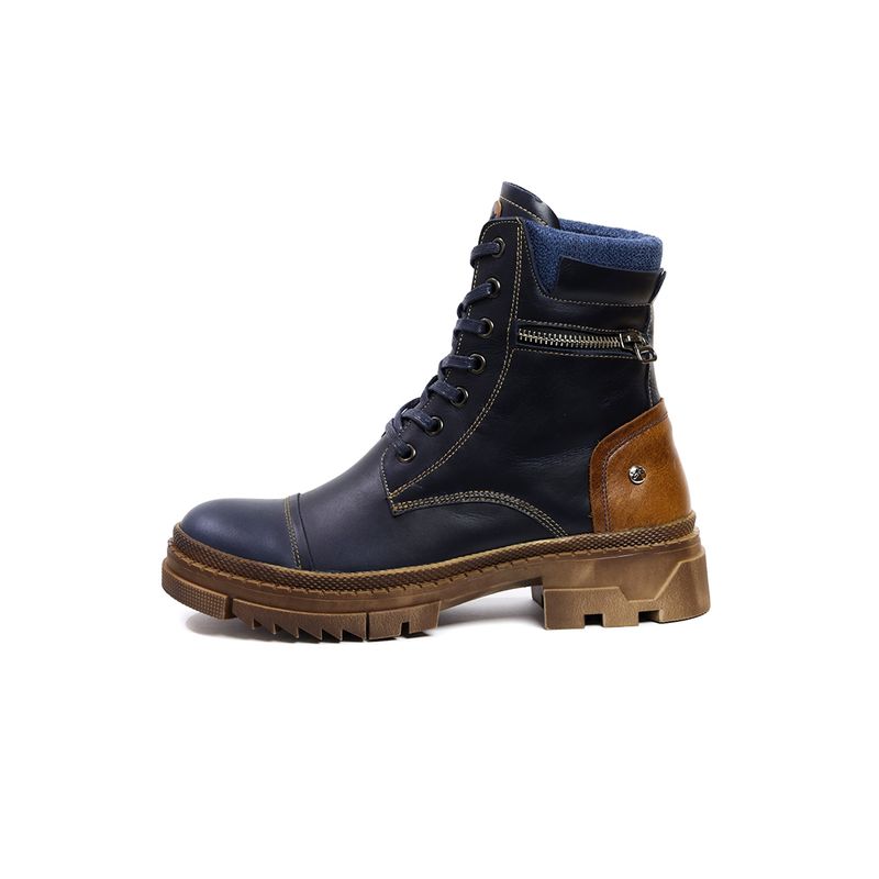GENERICO - Botas Cuero Mujer Azul Ocai Berlín 001