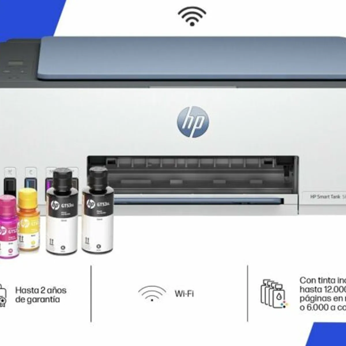 HP - Impresora Multifuncional HP Smart Tank 585 Wifi + resma