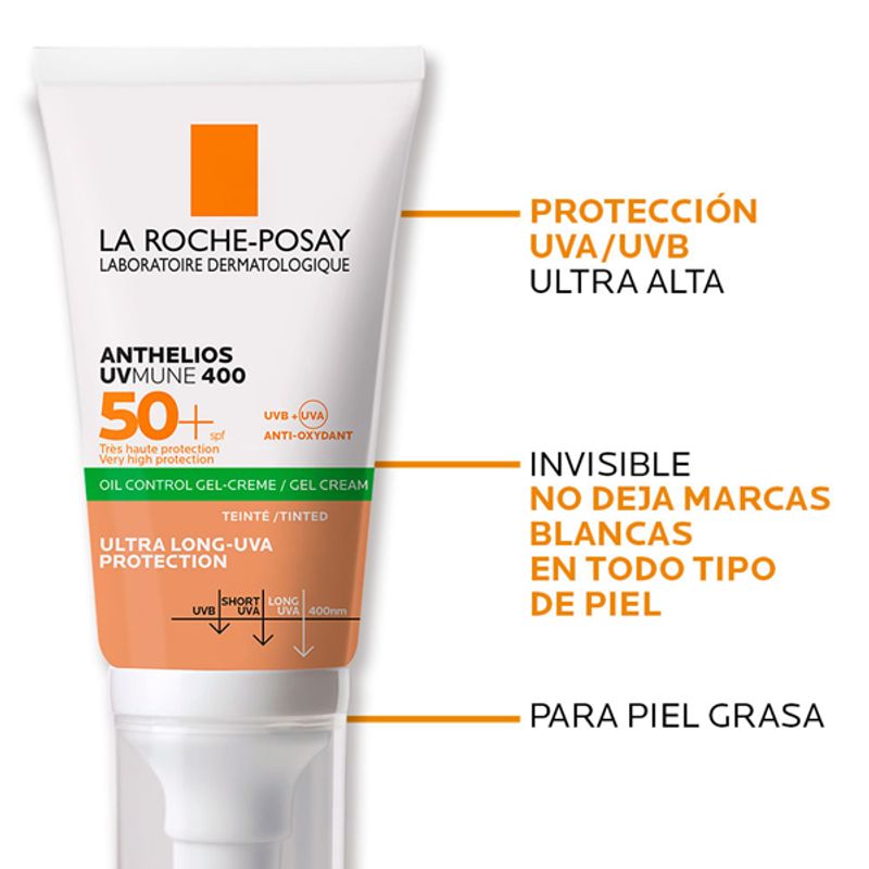 LA ROCHE POSAY - Protector Solar Gel Color La Roche Posay UVMUNE 50ml