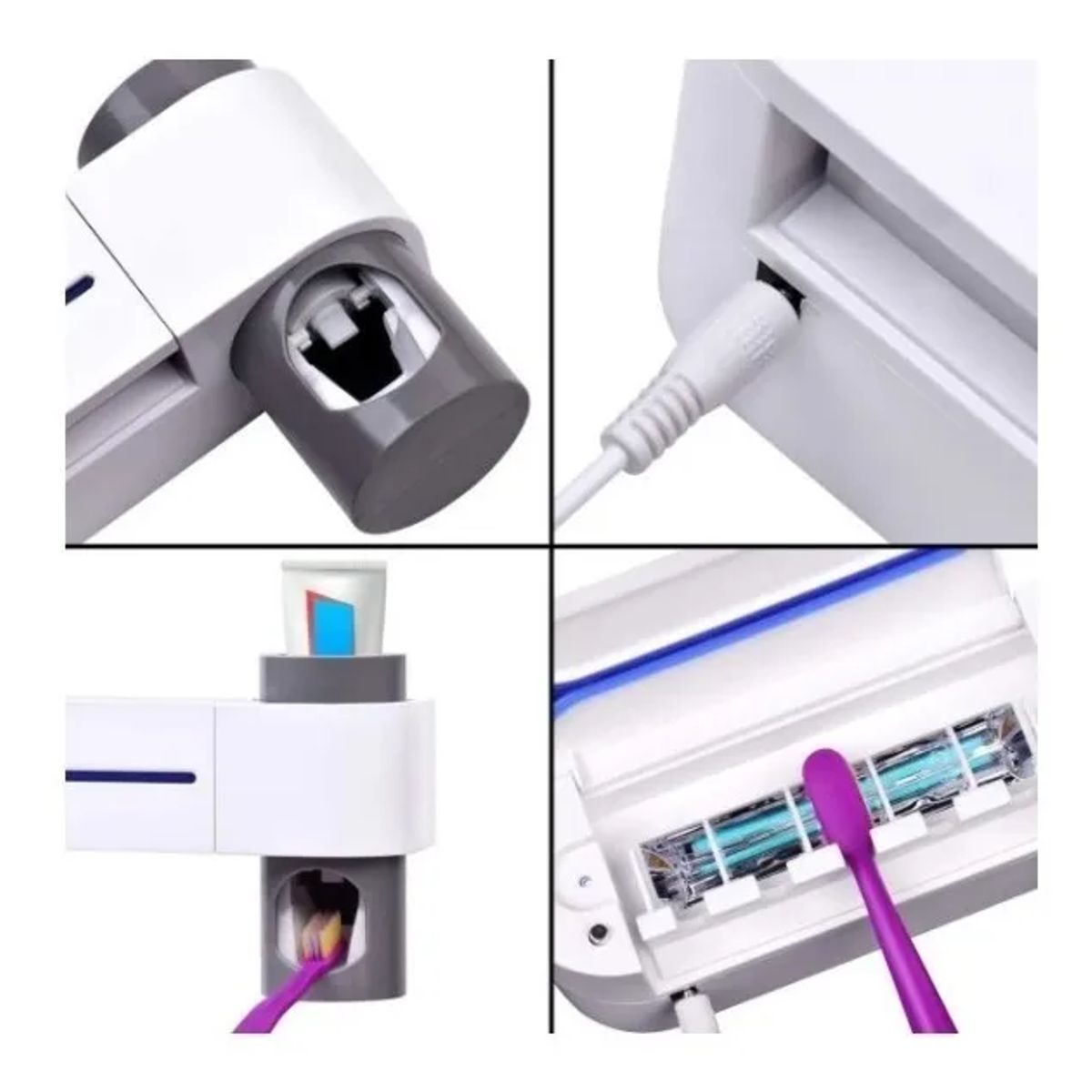 HOME - Dispensador De Crema Dental Esterilización Uv Cepillos