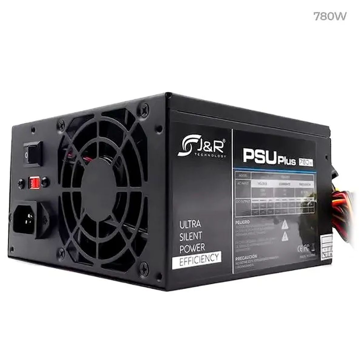 ZER - FUENTE DE PODER 780W PLUS CABLES EXTENDIDOS COOLER PARA PC COMPUTADOR