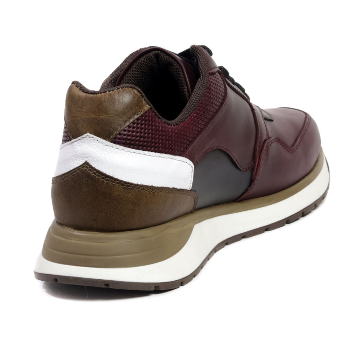 OCAI - Tenis Cuero Hombre Vinotinto Ocai Atlanta 001