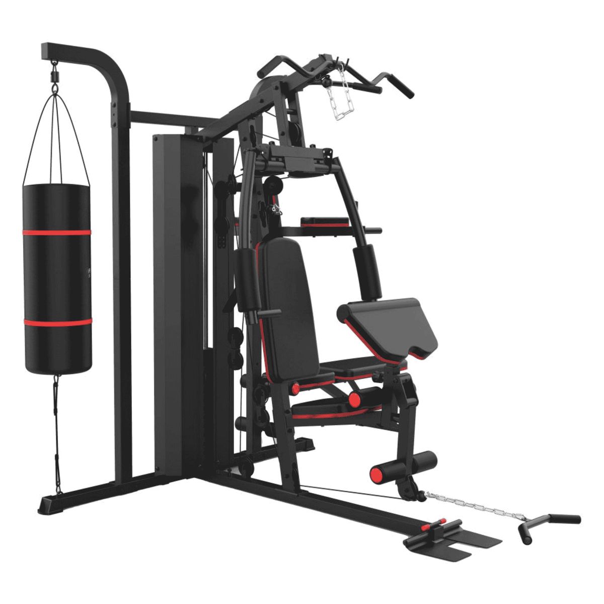 MOVIFIT - Multigimnasio 3 Estaciones MoviFiT MS-631S  Con Saco Boxeo Torre 72KG