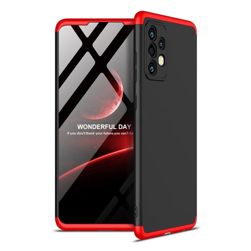 GENERICO - Funda Carcasa Estuche Protector Para Samsung A72 Negro Rojo