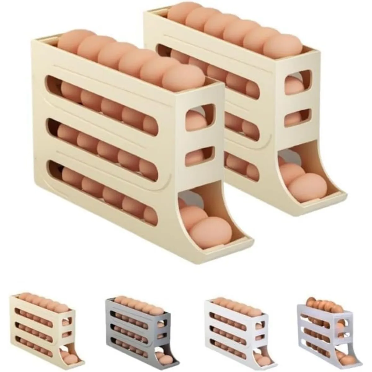 TELEPRODUCTOSBOGOTA - Estante De Huevos Para Refrigerador De 4 Capas