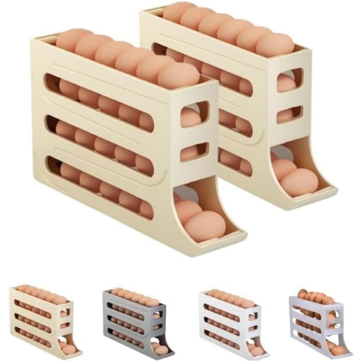 TELEPRODUCTOSBOGOTA - Estante De Huevos Para Refrigerador De 4 Capas