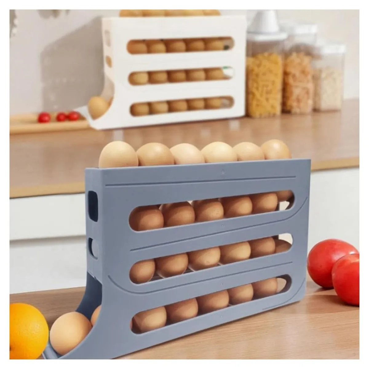 TELEPRODUCTOSBOGOTA - Estante De Huevos Para Refrigerador De 4 Capas