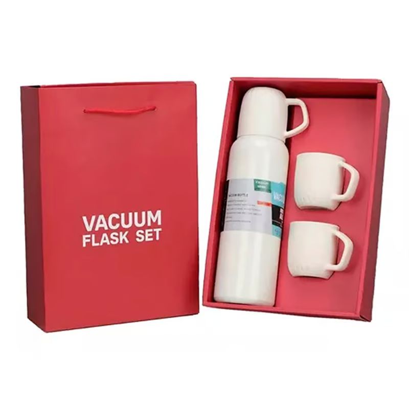 GENERICO - Set Termo 3 Tazas cocina de 500 Ml de lujo beige