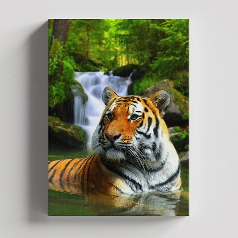 TAYRONA STORE - Cuadros Retablo Animales Tigres Colores 190 - 35x50cm
