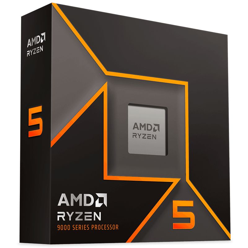 AMD - Procesador AMD Ryzen 5 9600X AM5 (3.9GHz-5.4GHz) No Fan/Vídeo