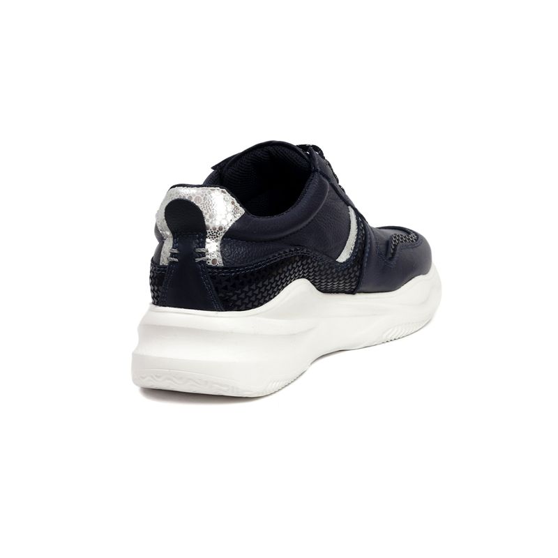 GENERICO - Tenis Cuero Mujer Azul Ocai Maya 001