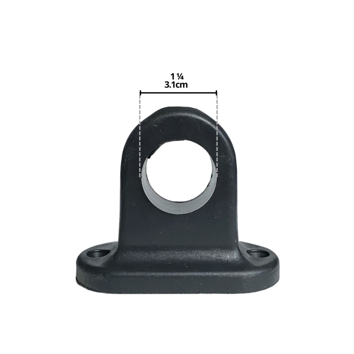 GENERICO - Set x2 Soporte Pasamanos Pasante 1 ¼ Negro