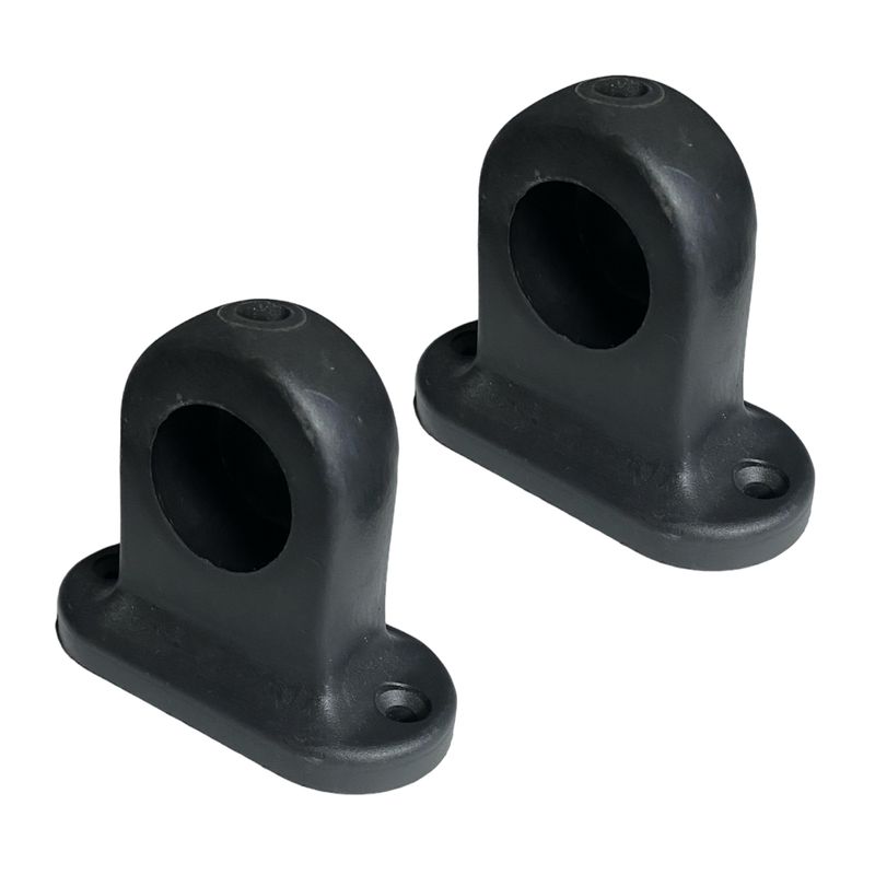 GENERICO - Set x2 Soporte Pasamanos Cerrado 1 ¼ Negro
