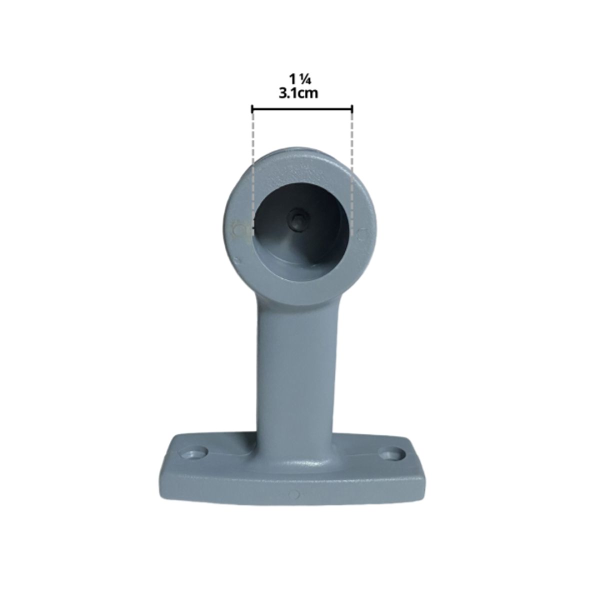 GENERICO - Set x2 Soporte Pasamanos Cerrado 1 ¼ Gris