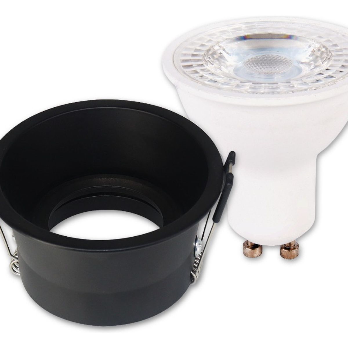VCP - Ojo De Buey Negro Led Luz Fria Redondo 7w Certificado