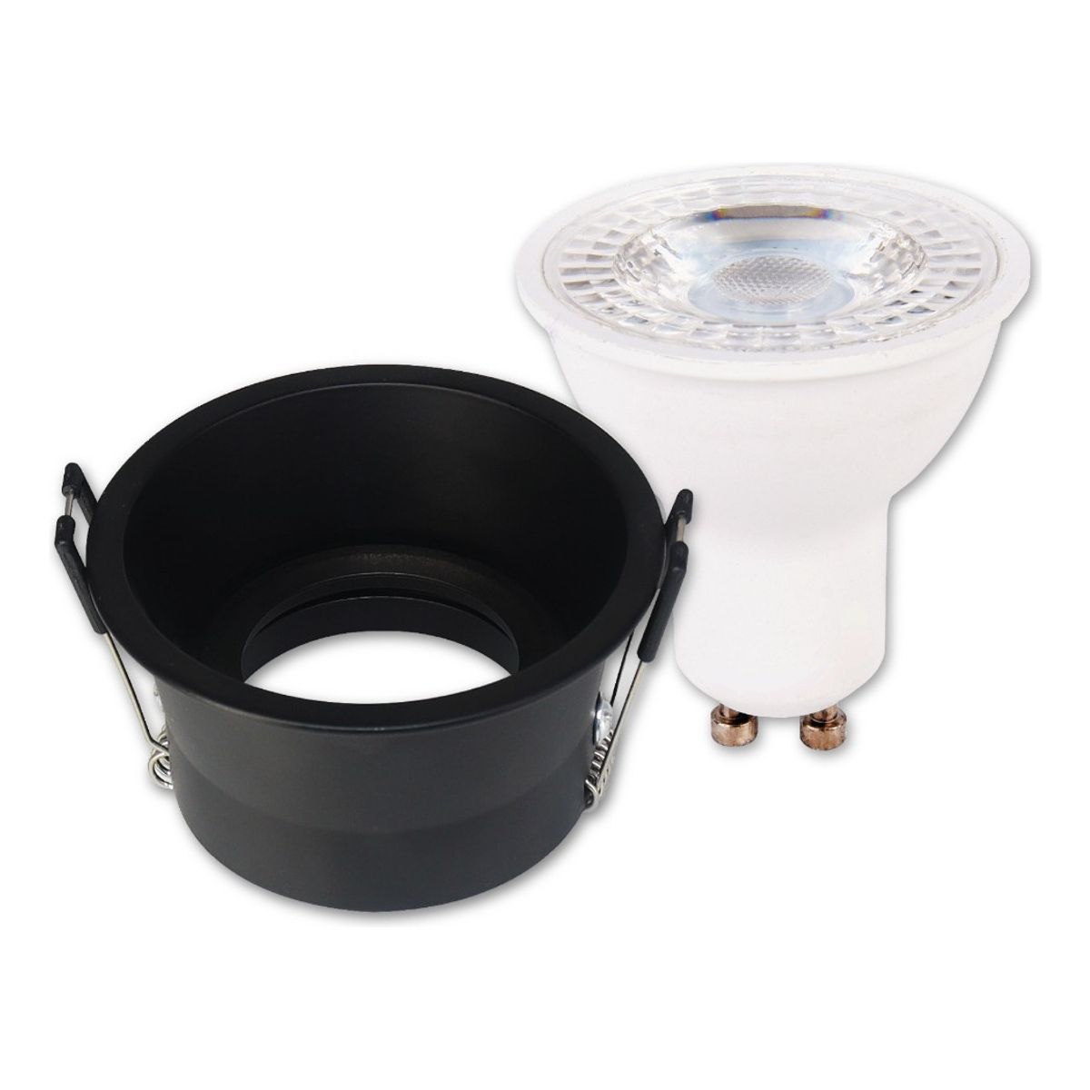 VCP - Ojo De Buey Negro Led Luz Fria Redondo 7w Certificado