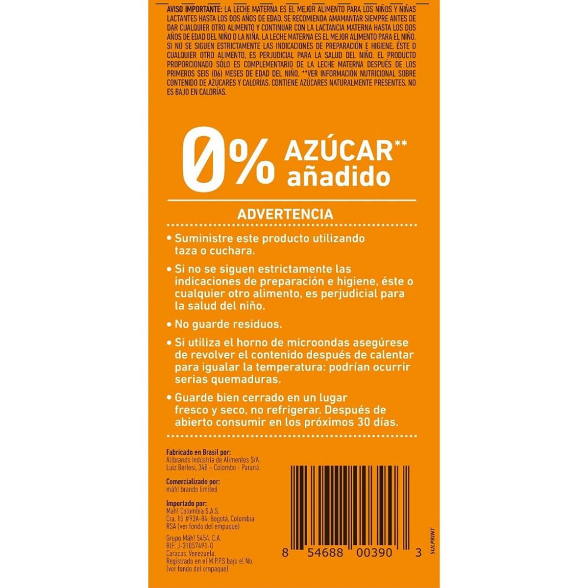 MAH - Cereal Instantáneo Mah 5 Cereales X 200gr