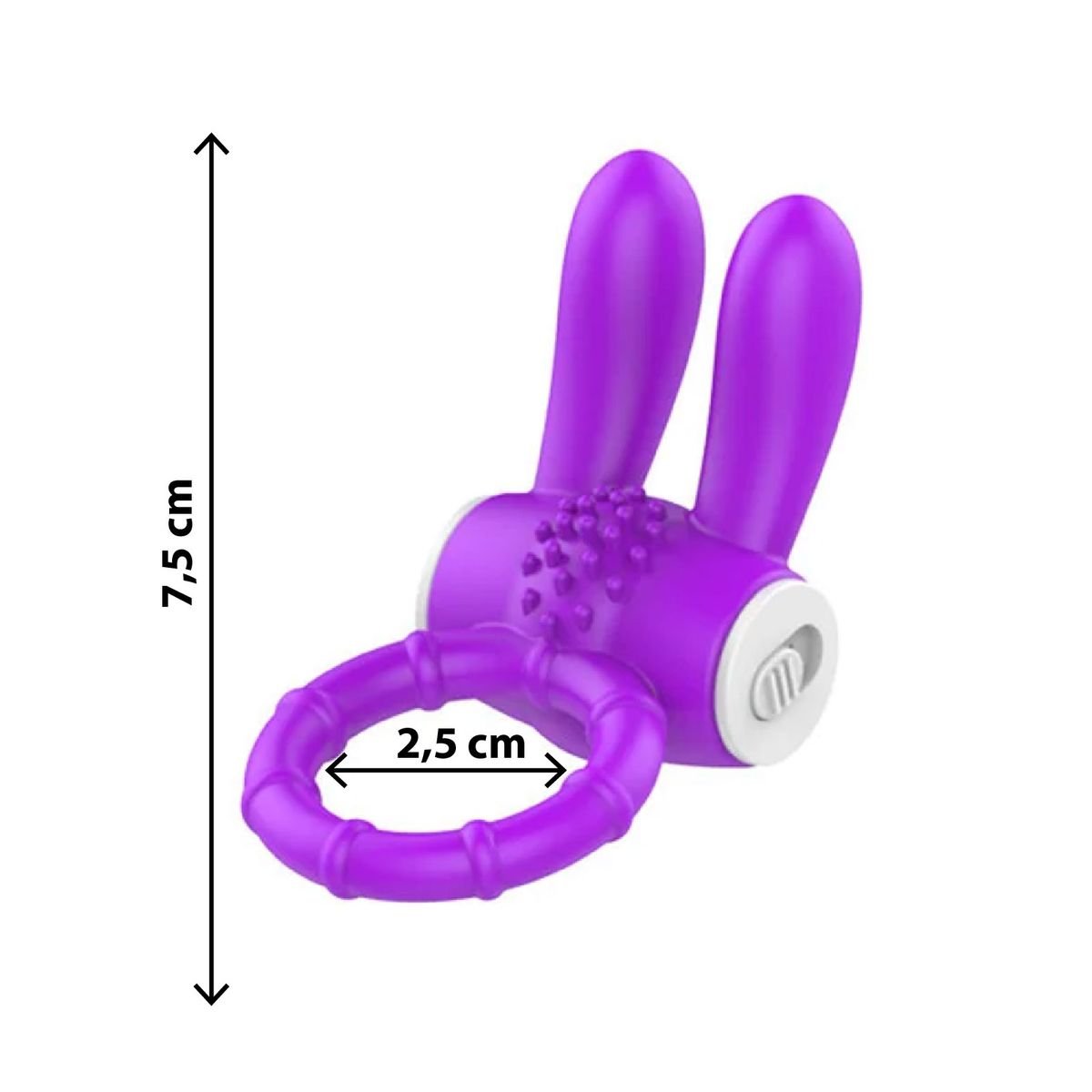 GENERICO - Anillo Vibrador Retardante Masculino con Orejitas de Conejo
