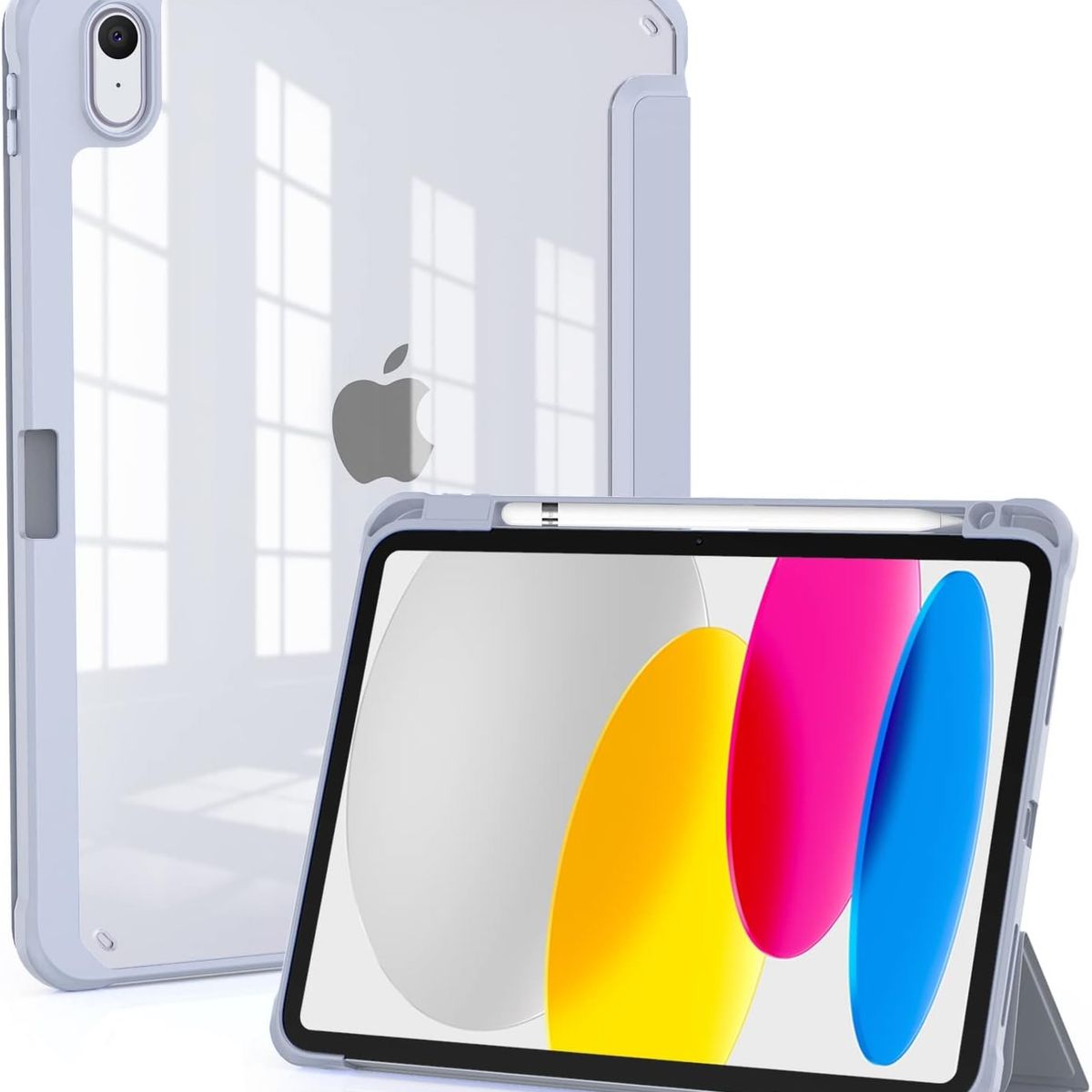 GENERICO - Estuche Protector Smart Clear Para Ipad Air 11 Chip M2 2024 Y Ipad Air 11 Chip M3 2025 Color Gris