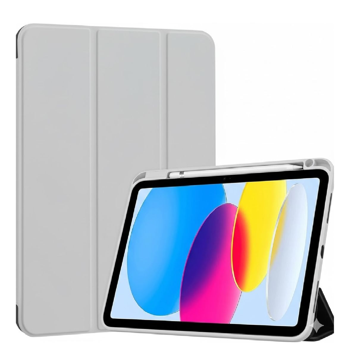GENERICO - Estuche Protector Smart Clear Para Ipad Air 11 Chip M2 2024 Y Ipad Air 11 Chip M3 2025 Color Gris