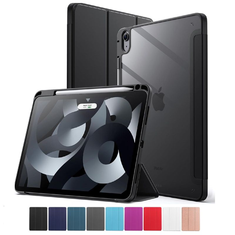 GENERICO - Estuche Protector Smart Clear Para iPad Air 10.9 4a y 5a Gen - Negro