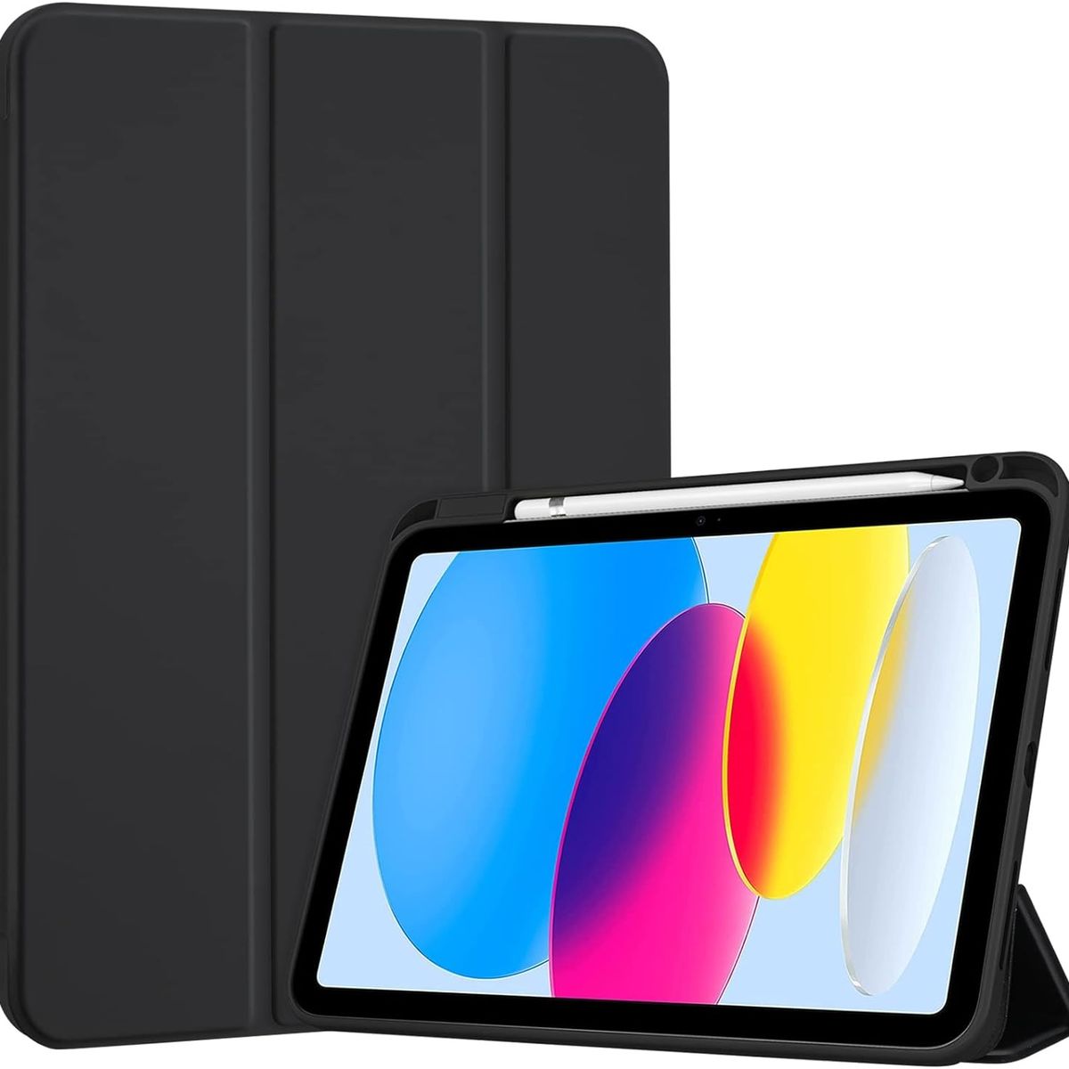GENERICO - Estuche Protector Smart Clear Para Ipad Air 11 Chip M2 2024 Y Ipad Air 11 Chip M3 2025 Color Negro