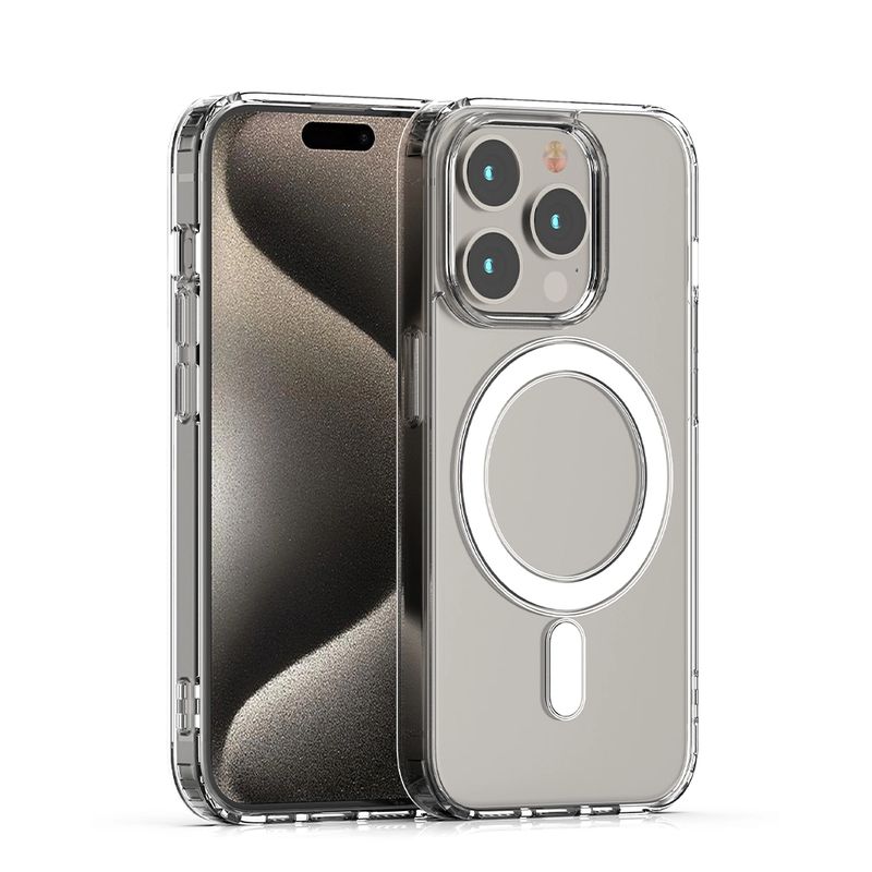 GENERICO - Estuche De Carga Magsafe Para iPhone 15 Pro Max - Transparente