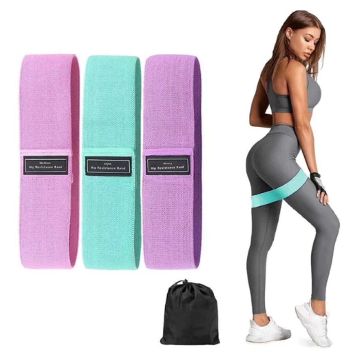 AFM - Kit Bandas Resistencia Tela, Alta Calidad X 3 Unds