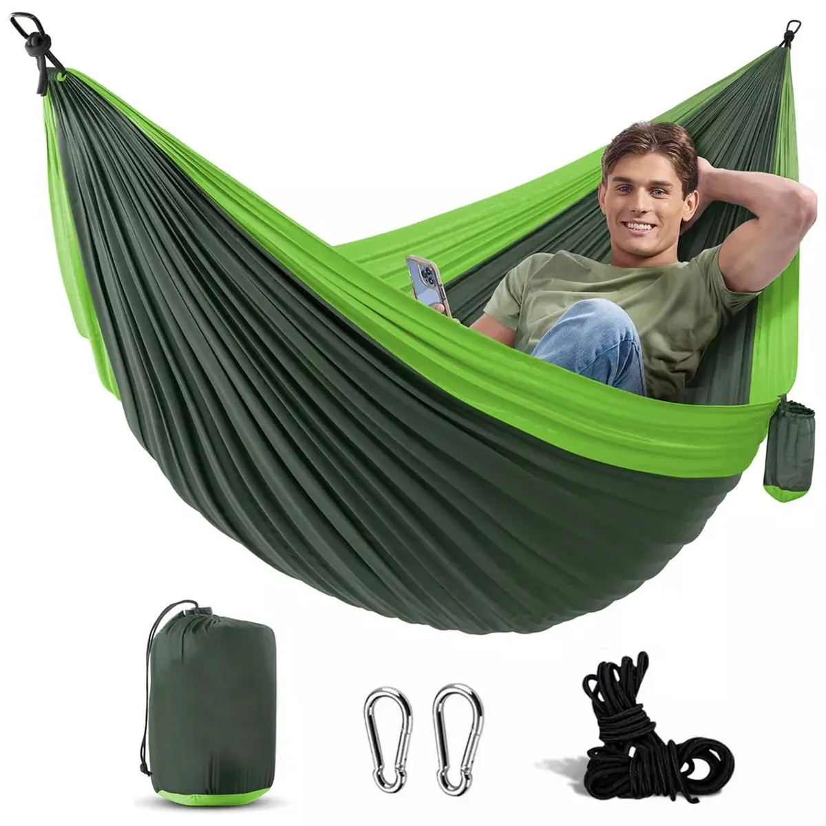 ONE PIXEL - Hamaca Camping Liviana Para 2 Personas + Estuche One Pixel