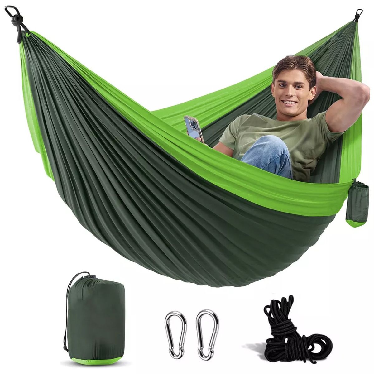 ONE PIXEL - Hamaca Camping Liviana Para 2 Personas + Estuche One Pixel