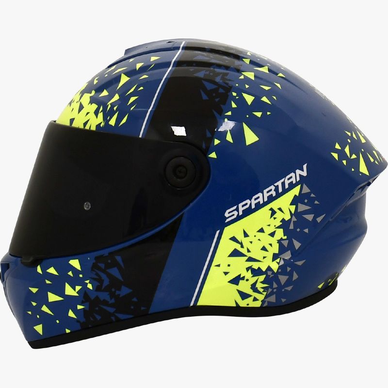 SPARTAN - CASCO MOTO SPARTAN DRAKEN CERTIFICADO BROKEN AZUL MATE TLL M