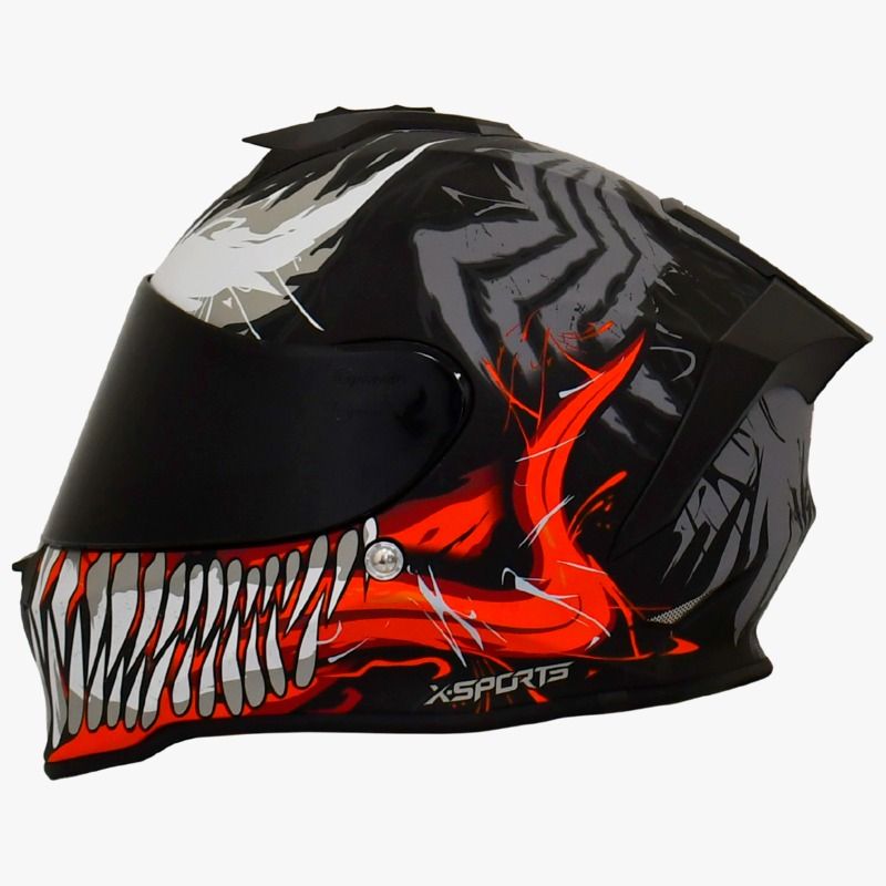 X SPORTS - CASCO X SPORTS V151 ECE2206 MARVEL VENOM NEGRO MATE TLL M