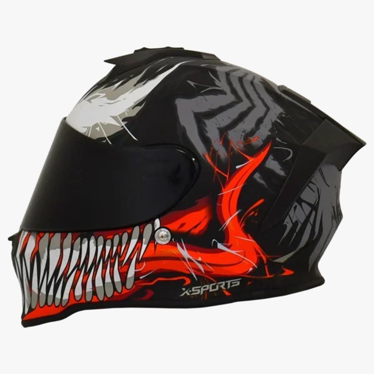 X SPORTS - CASCO X SPORTS V151 ECE2206 MARVEL VENOM NEGRO MATE TLL S
