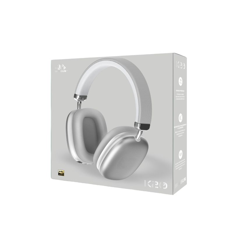 MOVISUN - Audífonos Diadema Movisun K20 Inalámbricos Con Micrófono gris
