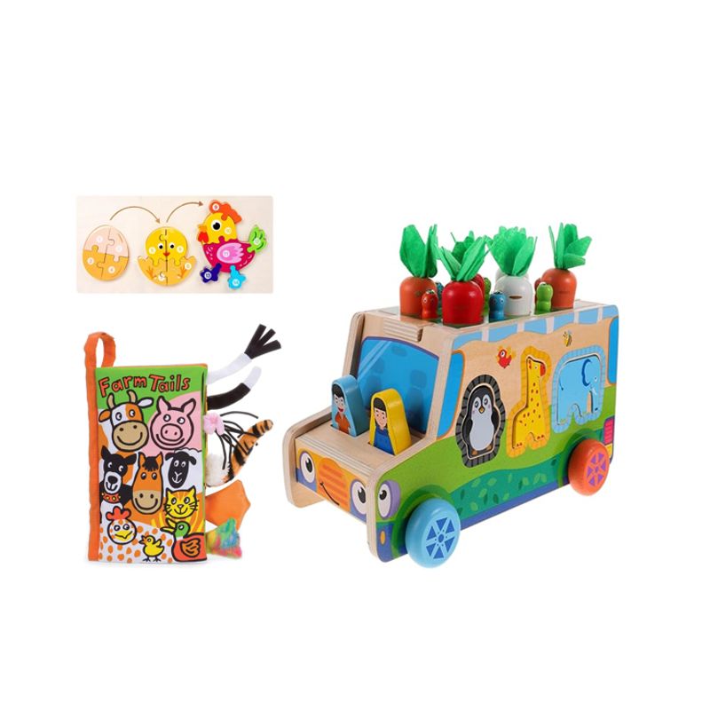IKSA - Combo 3 en 1 Educativo para Niños con Temático de Granja