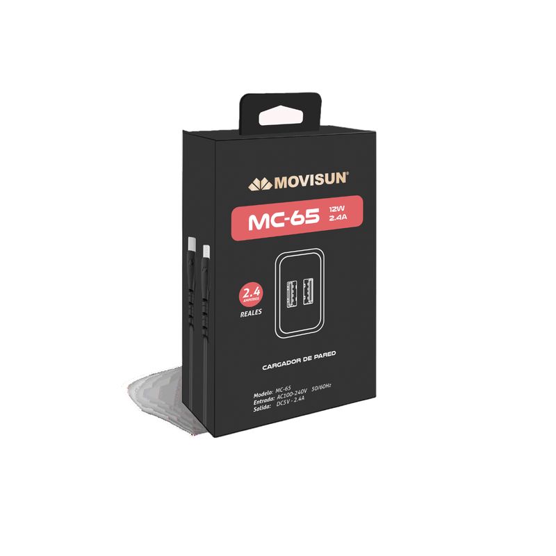 MOVISUN - Cargador MC-65 tipo c Movisun 12w