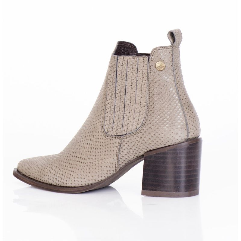 STIVALI - Botin Lisboa Serpiente Taupe