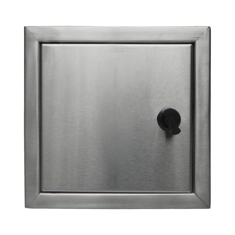 ACCESORIOS Y ACABADOS - Tapa Registro Aya Con Cerradura Acero Inoxidable 15 X 15 Cm