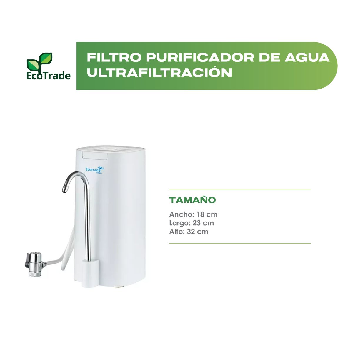 ECOTRADE FILTERS - Filtro Purificador De Agua Casero Ultrafiltración Ecotrade