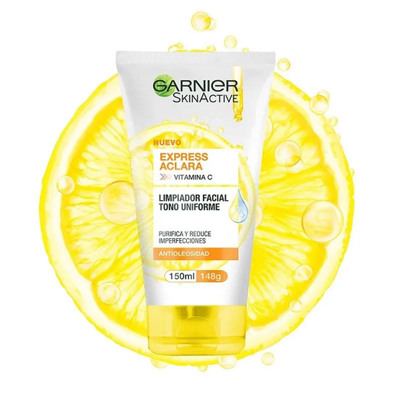 GARNIER - Gel Limpiador Facial Garnier Tono Uniforme Vitamina C  150ml