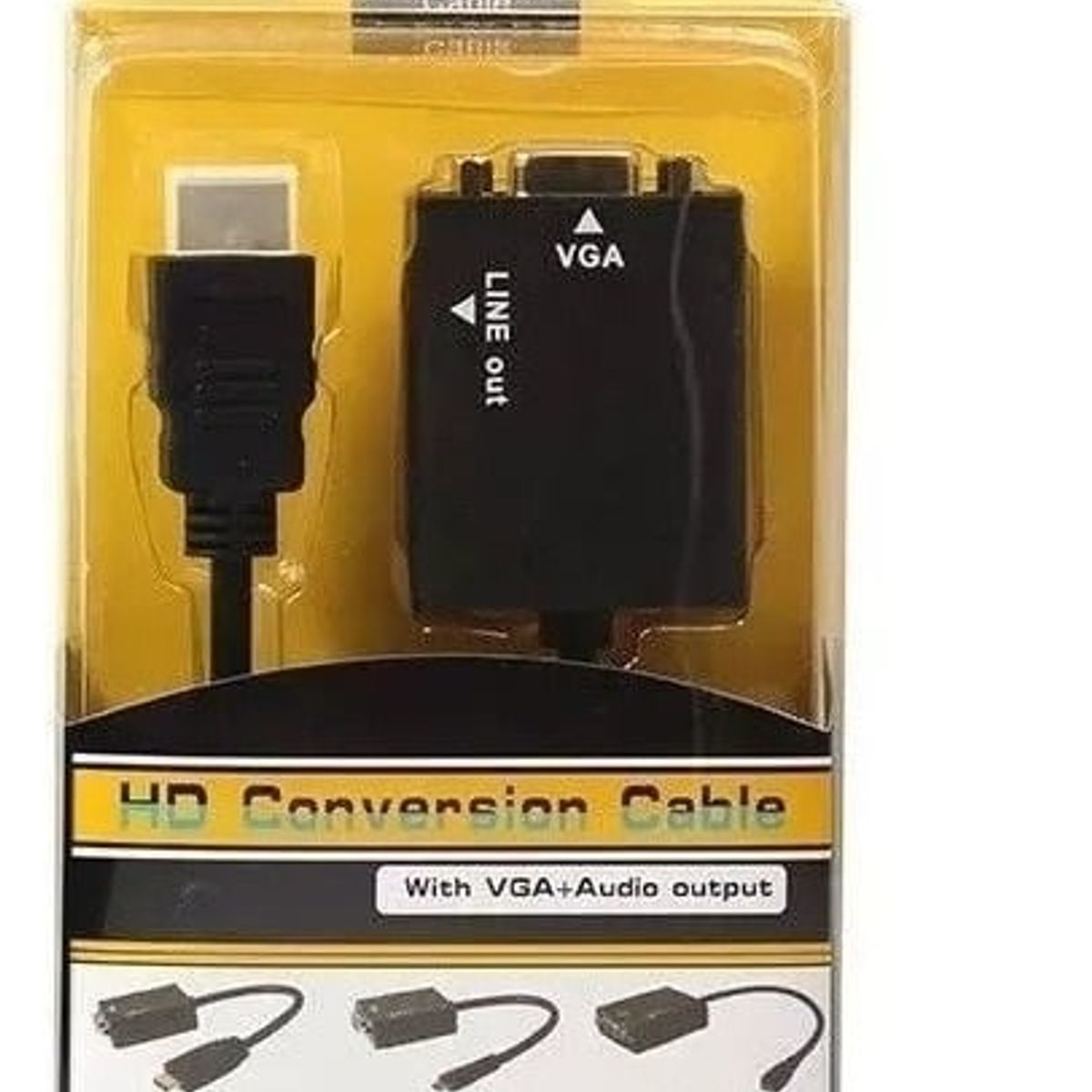 GENERICO - Convertidor Adaptador Hdmi A Vga Salida Audio 720 1080i 1080