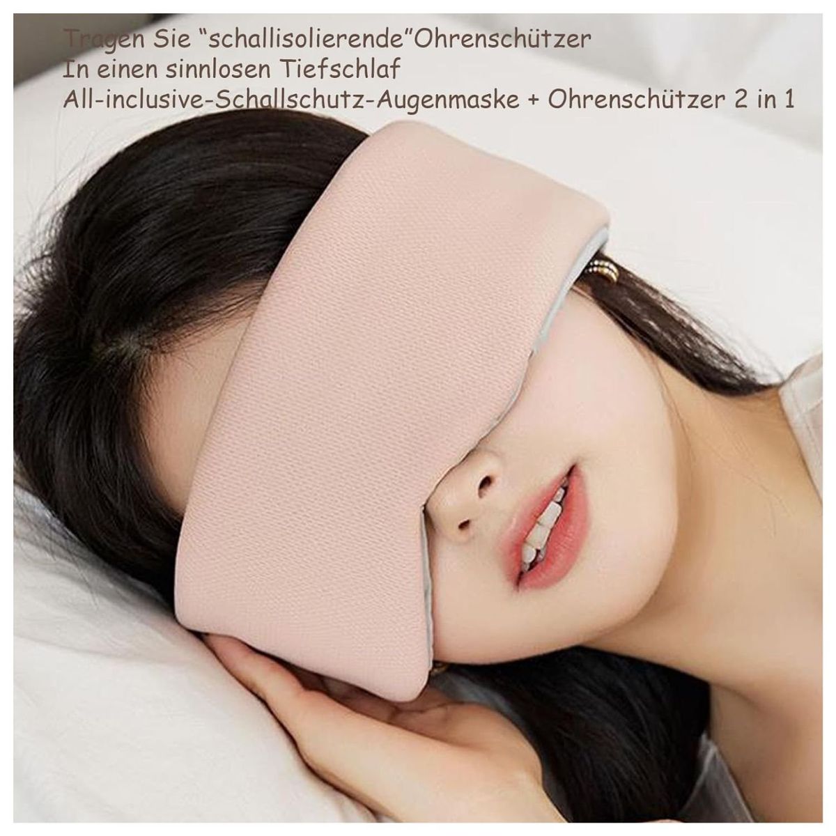 TELEPRODUCTOSBOGOTA - Banda Ojos Dormir Anti Ruidos Viajes Doble Faz Cálido Fresco