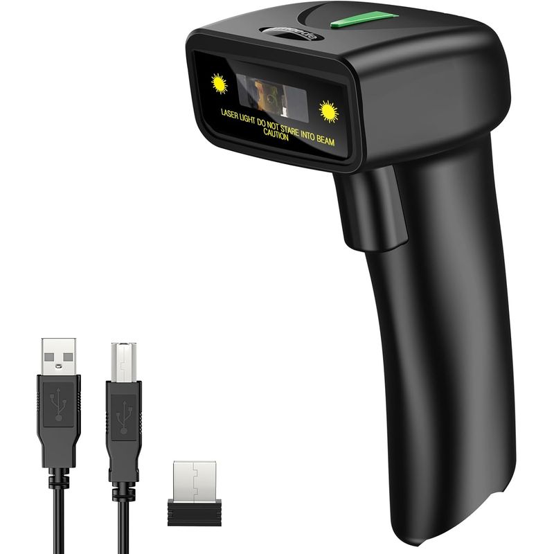 GENERICO - Escáner De Código De Barras Usb Inalámbrico 1d