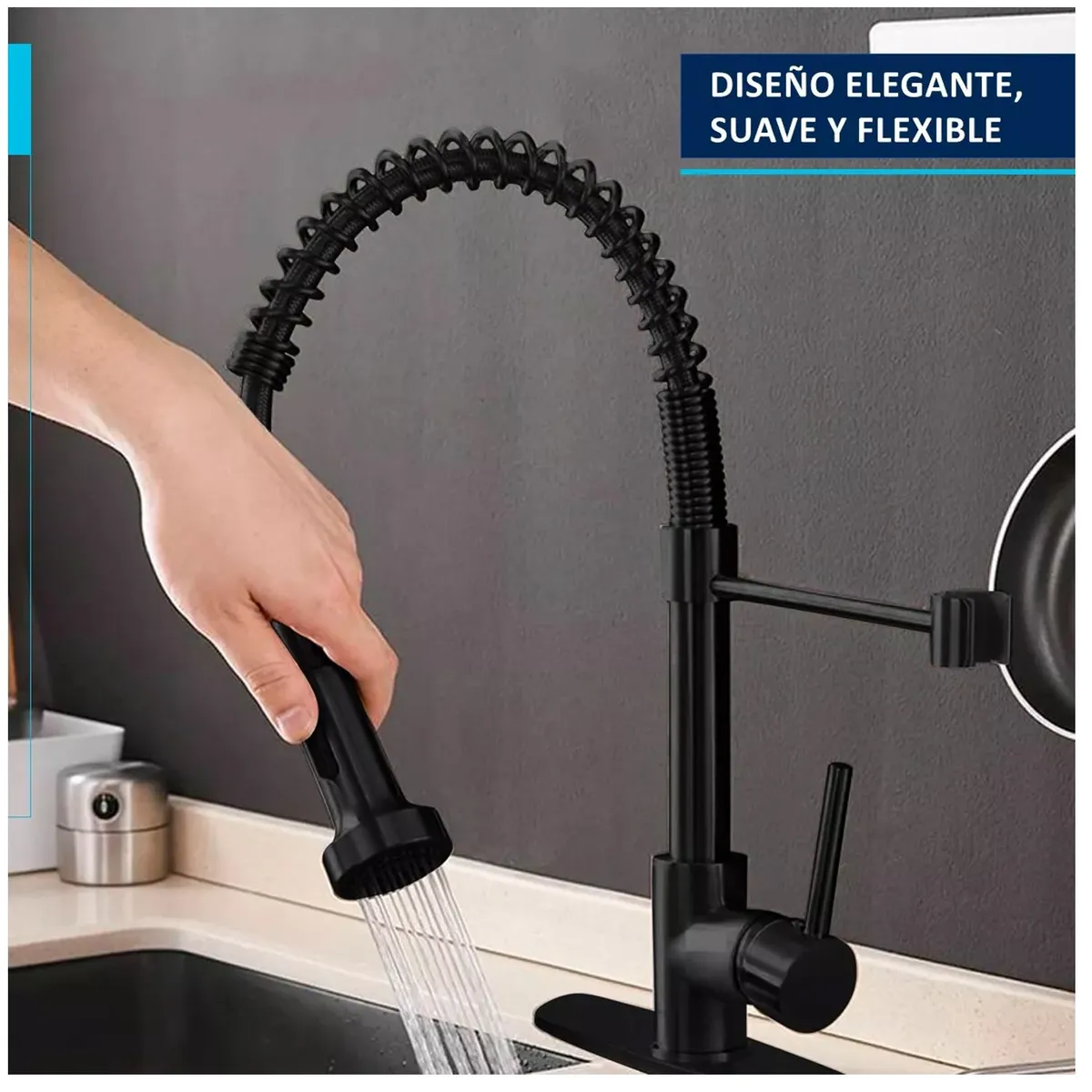 ONE PIXEL - Llave Monomando Lavaplatos Flexible Griferia Cocina