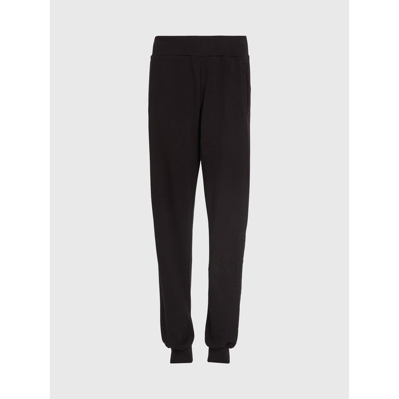 CALVIN KLEIN - Pantalón Negro de Chándal Holgado Con Monograma Para Mujer Calvin Klein