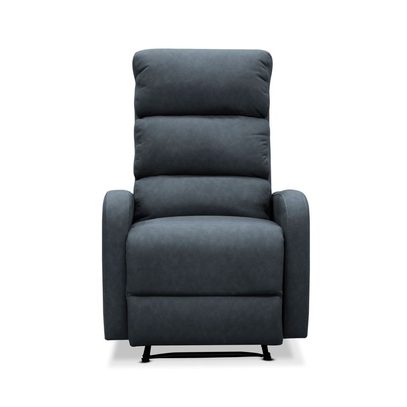 ELITE LIVING - SILLA RECLINABLE PEKIN ESTATICA CUERO SINTETICO NEGRO