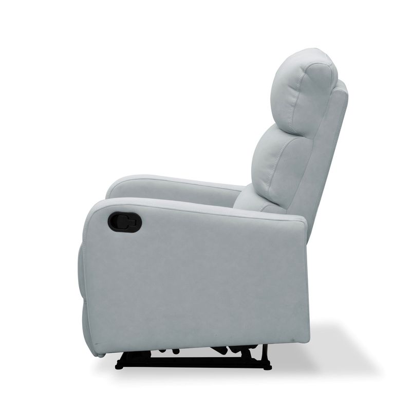 ELITE LIVING - SILLA RECLINABLE PEKIN ESTATICA CUERO SINTETICO GRIS